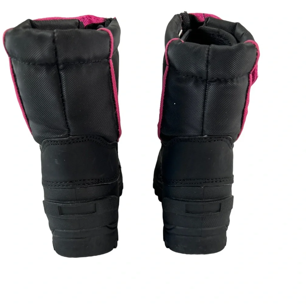 Girls Waterproof Winter Snow Boots by ITASCA Black & Pink size 8
